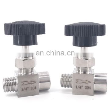 Needle valve Adjustable 1/4" 3/8" male to female thread stainless steel 304 Flow Control shut off crane needle valvev