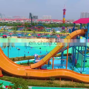 WM Big Water Park Equipment Fiber Water Slide For Amusement Park