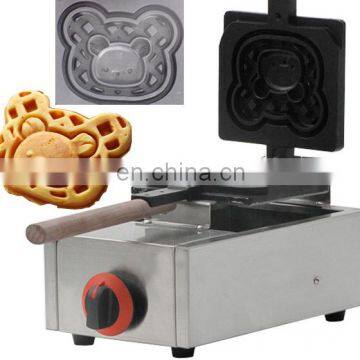 bakery equipment gas bear shape waffle making machine waffle iron with custom