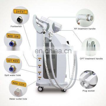 New technology!!! 3 in 1 salon use best elight hair removal machine e-light ipl rf nd yag laser multifunction machine