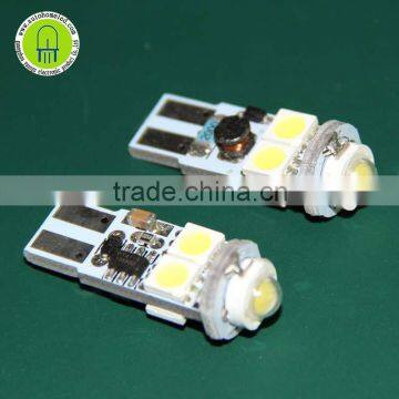 4SMD+3Wcob T10 LED Pure White Canbus Car Trunk Map Side Back Up License Light