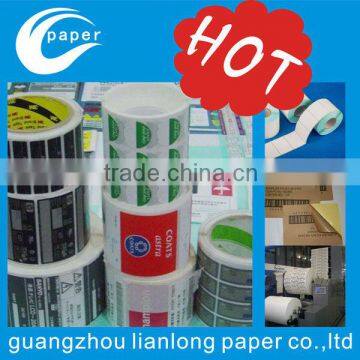 Direct manufacture roll packed permanent adhesive label sticker, laminated bopp/PVC/PE/PP printing label