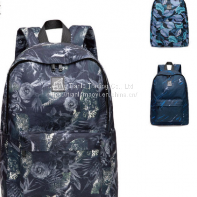 Large capacity multi-functional backpack fashion printed travel bag Oxford cloth schoolbag business Backpack