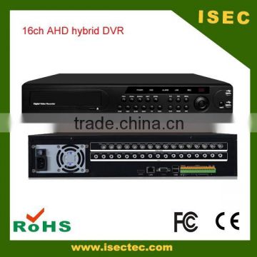 720P/960P/1080P/3MP/5MP AHD Hybrid DVR, 4ch/8ch/16ch AHD Hybrid DVR