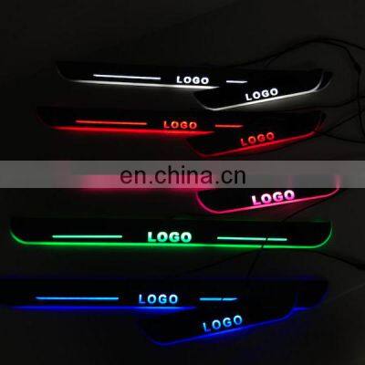 Led Door Sill Plate Strip moving light door scuff for mitsubishi xpander sequential ambient light