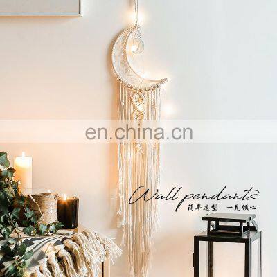 Half Moon Star Big Dream Catchers Metal Ring Pendant Handmade Nordic Wind Chimes Home Styling photo-5