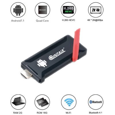 QINTAIX R33 Android tv stick digital signage media player customized fw& schedule on/off rotation RTC