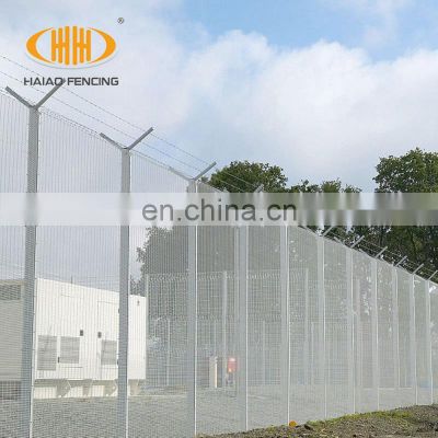 Galvanized High Security 358 Anti Climb Fence with Barbed Wire