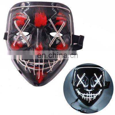 Factory Promotional Party Led Light Joker Neon Facial Adult Party Masks Halloween Party Mask With Battery photo-5