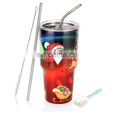 Wholesale Custom Logo 30oz Tumbler Cups Double Walled Vacuum Insulated Stainless Steel Coffee Tumbler Cups With Lids