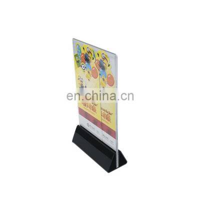 Menu Holder Acrylic Flyer Stand Custom Clear A5 Acrylic Sign Holder photo-3