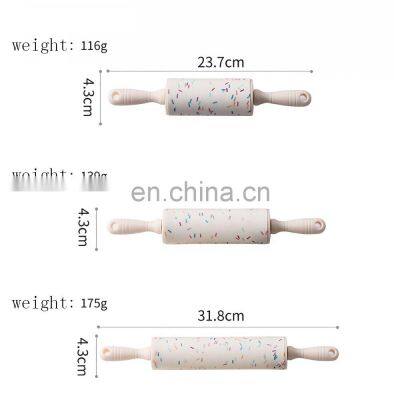 Silicone Gel Rolling Pin Baking Tool White Color Dot Silica Gel Flour Stick Roller Rolling Stick photo-5