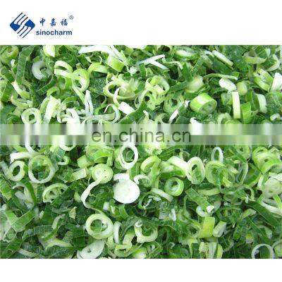 Sinocharm BRC A Approved 4-6MM IQF Scallion Slice Frozen Green Onion