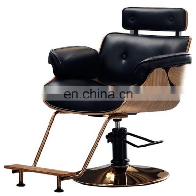 Latest European Style Cast Iron Heavy Duty  Black Barber chair Styling Chair Salon Chair