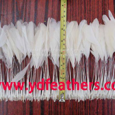 Stripped White Rooster/Coque/Cock Tail Feather For Wholesale from China