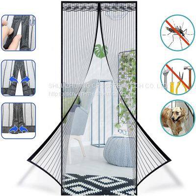 Popular DIY Magnetic Polyester Bug Fly Screen Door Anti Mosquito Screen Mesh Curtain
