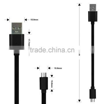 Newest Jabees High Quality Tangle-free 2-in-1 Flact Cable Micro USB Cable photo-3