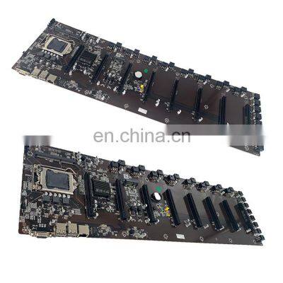 8 GPUs riserless PCIEx16 motherboard with B85 chipset Socket LGA1150 support DDR3 memory