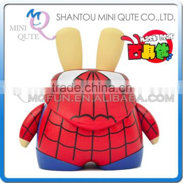 Mini Qute Mask Bear 6.5cm Marvel spiderman super hero Kawaii plastic reloading action figures Cartoon toy car Decoration dolls