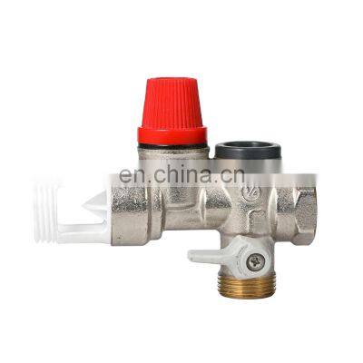 1/2  3/4 inch Multifunction Hydraulic Brass Safety Relief Groups for Hot Water Storage Heaters