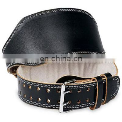 Custom Logo Weightlifting Leather Belt 6 , 4 inch