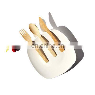 Wholesale Hot Sale Bamboo Fork Knife And Spoon Set Party Desert Tableware Set photo-3
