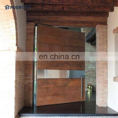 Residential Nordic Home Pivot Doors Front Entry Door Main Security Entrance Stainless Steel Doors