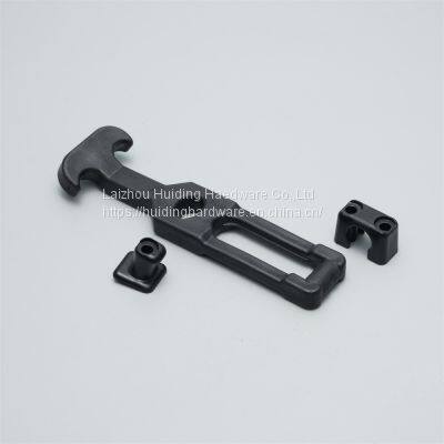 Corrosion Resistance Marine Latch Black Toggle Latch Rubber T-handle Flexible Hasp Black Draw Latch photo-2