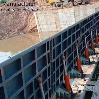 Steel dam hydraulic lifting dam river landscape dam reservoir hydraulic dam water level automatic adjustment