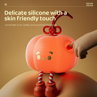 EGOGO Small Lantern Silicone Night Light Rechargeable Silicone Timer Nightlight With Cartoon Design Cute Touch Lamp for Kids photo-5