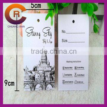 Glossy lamination custom cheap printed elastic string tags