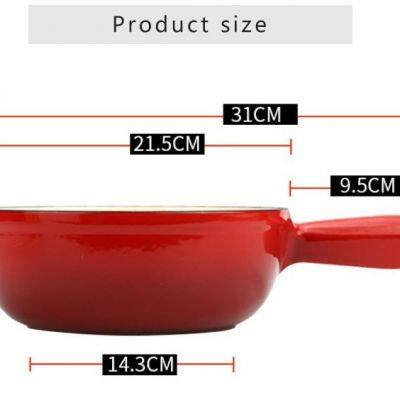 Best Selling Cookware Caquelon Cast Iron Fondue Pot 23 cm Suitable for Induction Cookers photo-2
