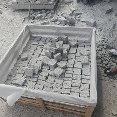 China G603 Grey Granite Cobbles Gray Granite Pavers Natural Split Cobbles photo-3