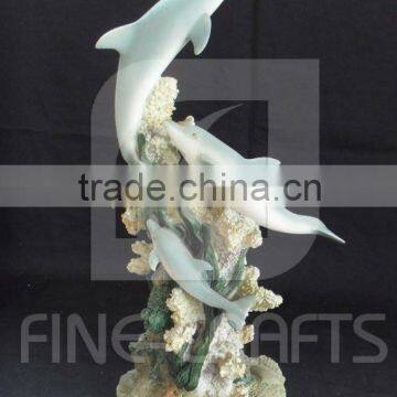 Polyresin dolphin aquatic crafts