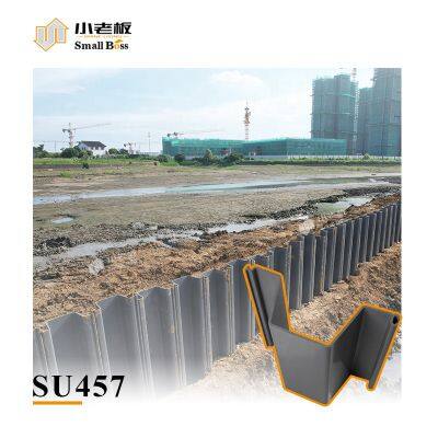 Ecolock PVC Composite Vinyl Sheet Pile U457 for Marine Bulkheads & Seawalls