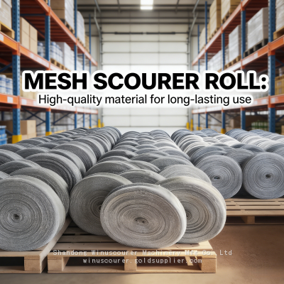 manufacturer mesh scourer roll kitchen clean mesh scrubebr semi finished scourer roll