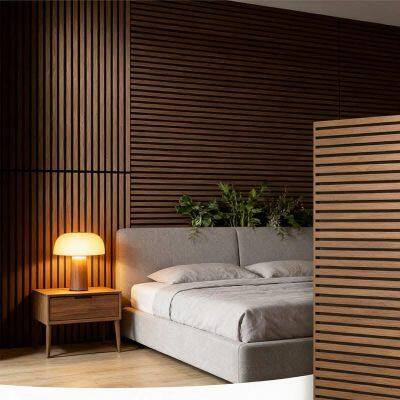 Китайский производитель акустических панелей из деревообивки для стен и потолков, предназначенных для шумоподавления и декорации