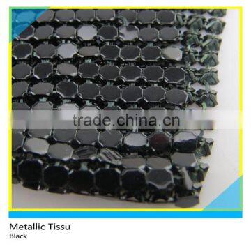 Square Black Aluminum Metallic Tissu Mesh Sew on Techincs Flatback Metal Mesh