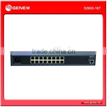 Genew Switch S2600-16T Carrier-Class Access Ethernet LANswitch with ALC QinQ VLAN founction