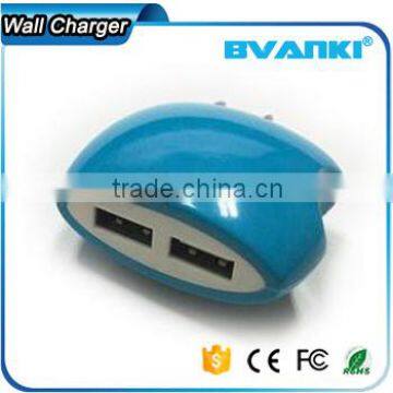 2016 New Premium Manufacturers OEM ODM UL FCC CE GS SAA Approved USA Plug 5V 1A Dual USB Home Charger for Mobile Phones photo-2