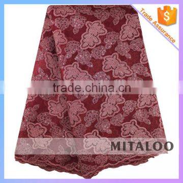 Mitaloo MOG0201 New Double Organza Lace Embroidered Fabric With Sequins