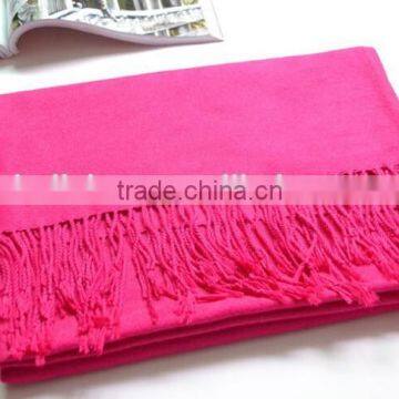 Wholesale Winter Ladies Fashion Wool Pink Pashmina Shawl photo-5