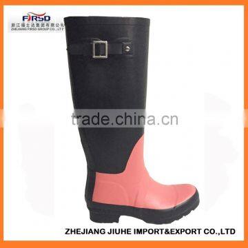 Women Rubber Rain Boots with High cut and Fashion design