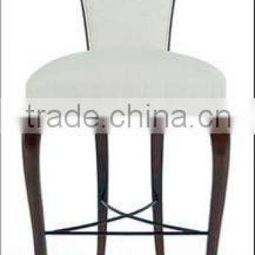 Modern design wood bar chair Foshan bar stool with footrest and backrest