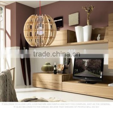 LED pendant light JK-8005B-35 Modern wooden shade pendant light for indoor