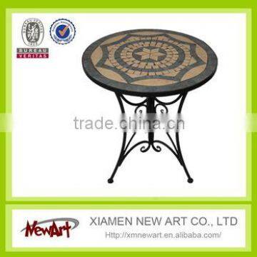 Personalizedround mosaic stainless steel table top
