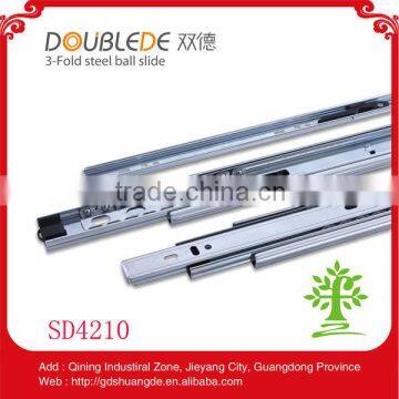 3-fold 42mm adjustable computer keyboard tray drawer slide