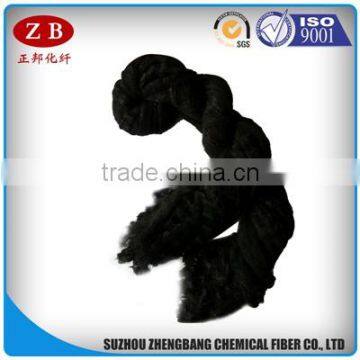 recycled black polyester tow for flock powder