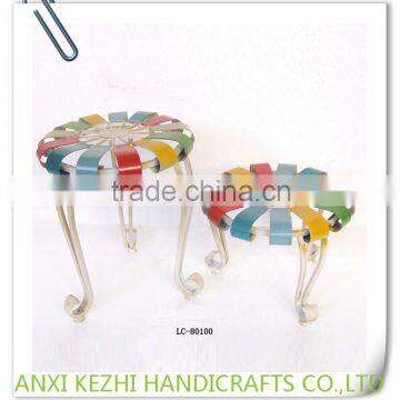 LC-80100 Set of 2 Metal Rainbow Color Decorative Flower Holder Plant Stand