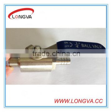 Stainless steel 1 pc inflation ball valve